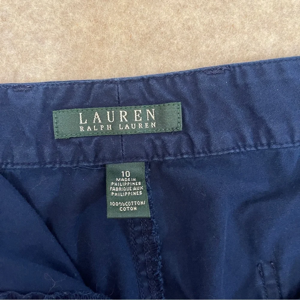 Lauren Ralph Lauren Blue Cotton 6” Inseam Shorts Women’s Size 10